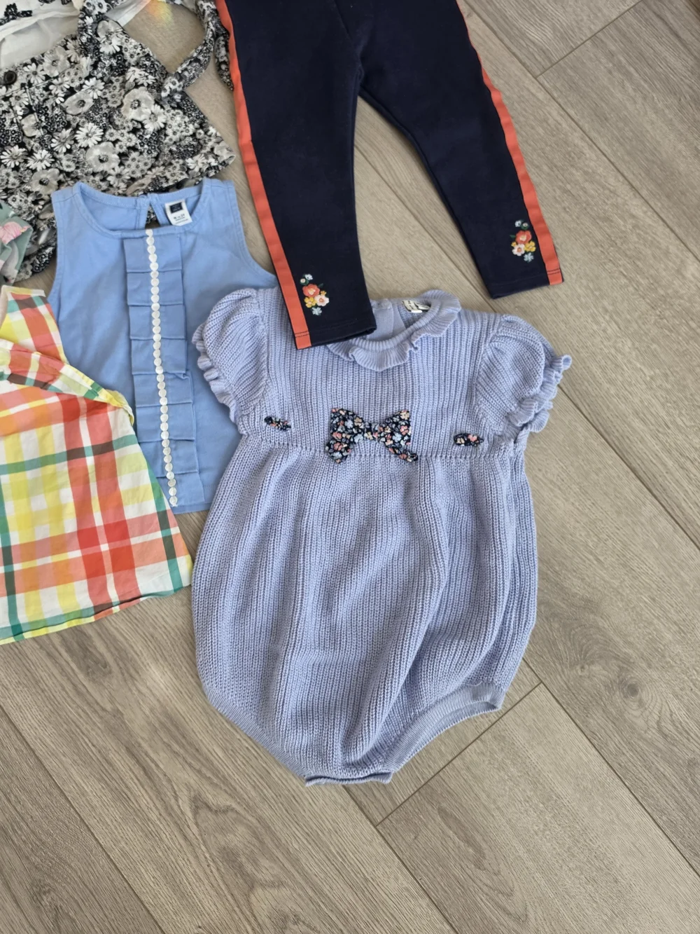 Janie And Jack Girls Mixed Clothing Bundle - Floral, Pink, Plaid, Lavender